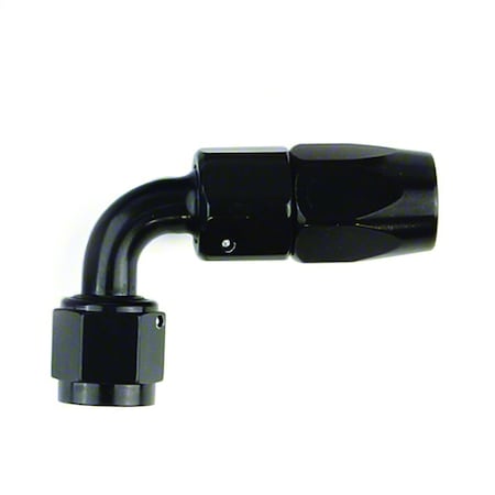 Speedfx HOSE ENDS Full Swivel; -8AN; 90 Degree; Anodized; Black; Aluminum; Single 510890BK